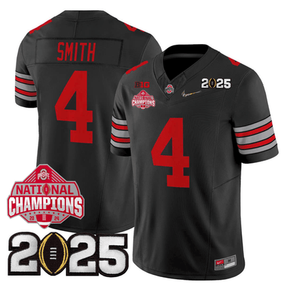 Men's O.State Buckeyes "Heritage Stripe" Jersey - 2025 CFP Final + 2024 National Champions Patch