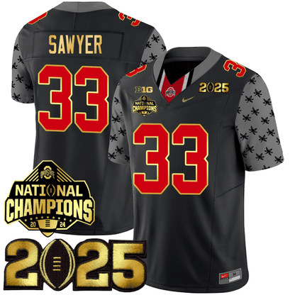 Men's O.State Buckeyes Special & Gold Edition Jersey - CFP Final + National Champions Patch