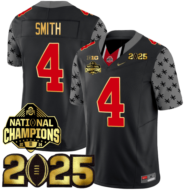 Men's O.State Buckeyes Special & Gold Edition Jersey - CFP Final + National Champions Patch