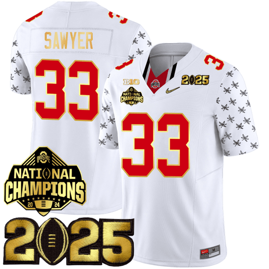 Men's O.State Buckeyes Special & Gold Edition Jersey - CFP Final + National Champions Patch