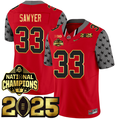 Men's O.State Buckeyes Special & Gold Edition Jersey - CFP Final + National Champions Patch