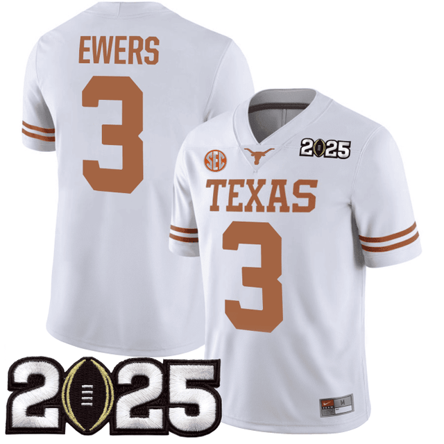 Men's Texas Longhorns Football 24/25 Jersey - CFP Final Patch