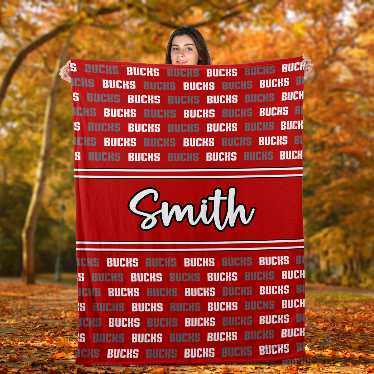 Personalized OS Buckeyes Football Sherpa Blanket