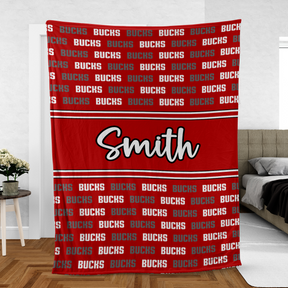 Personalized OS Buckeyes Football Sherpa Blanket